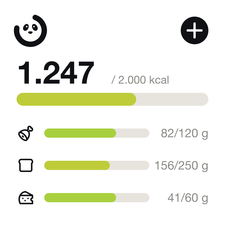 Mini widget: kalori ve makro çubukları